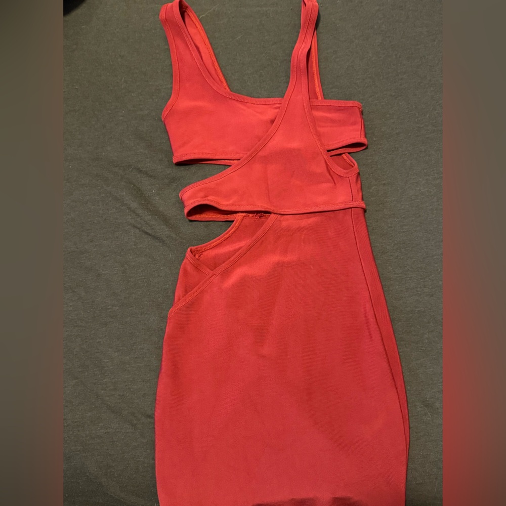 House of CB Vibrant Red Backless Dress